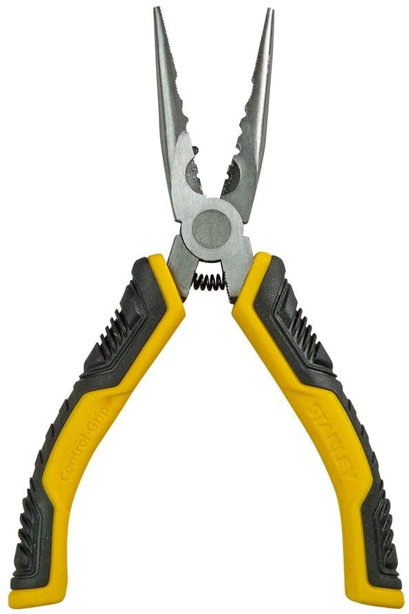 STANLEY Control Grip Long Nose Pliers 150mm STHT0-74363, Yellow - Image 3