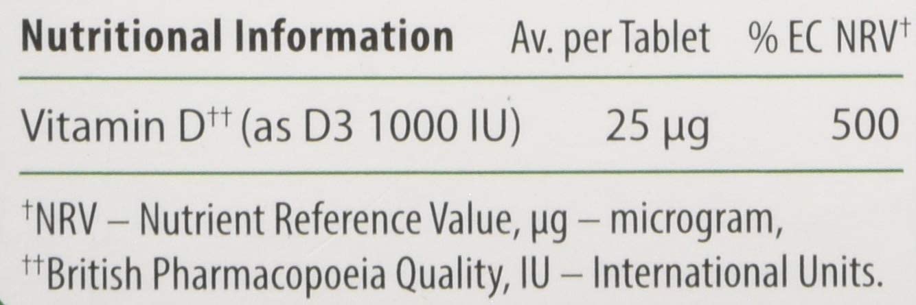 Vitamin D Tablets 1000IU, Vitabiotics Ultra, 96 count (Pack of 1) - Image 2