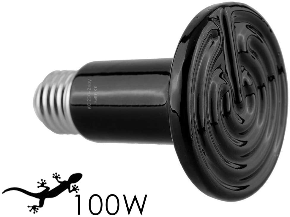VANSUKY 100W Ceramic Heat Emitter for Reptiles Amphibians, Dogs, Cats, and etc