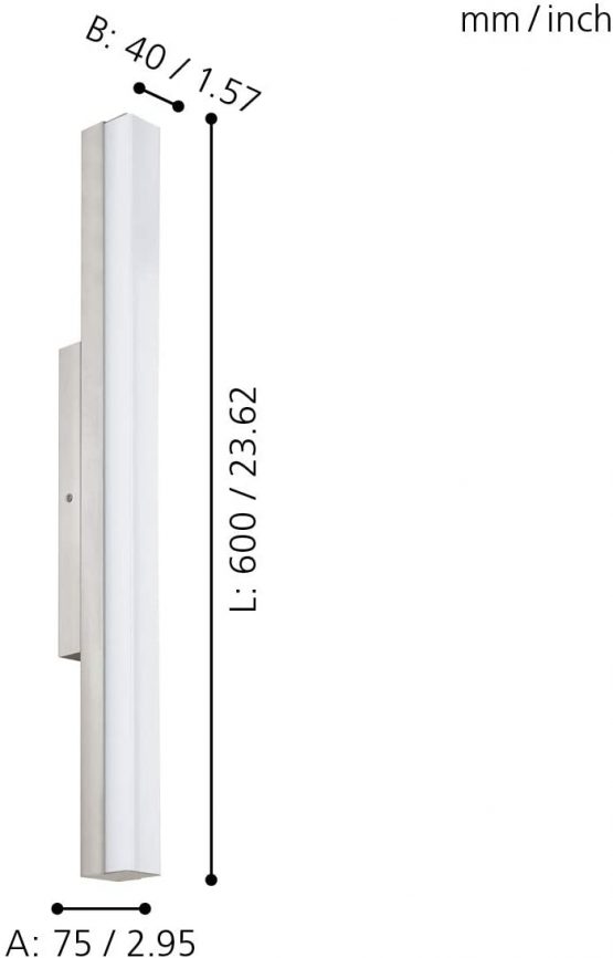 EGLO 94617 TORRETTA LED Bathroom Mirror Wall Light in Satin Nickel - Image 2