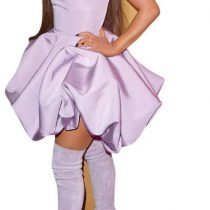 STAR CUTOUTS CS780 Ariana Grande Lifesize Cardboard Cutout American Singer Songwriter Height 163cm Comes with Free Mini Desktop Standee, Multicolour