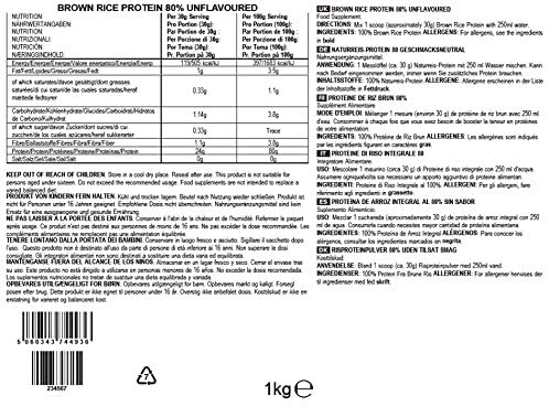 Bulk Brown Rice Protein Powder, Vegan Protein Shake, Unflavoured, 1 kg, Packaging May Vary, 1 kg (Pack of 1) - Image 2