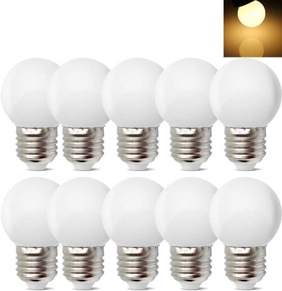 10 Pack of E27 Screw Cap Coloured LED Light Bulbs Lamps for Outdoor Patio Party Christmas