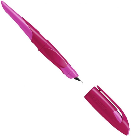 Ergonomic School Fountain Pen - STABILO EASYbirdy A Nib Left Handed Berry/Pink - Image 2