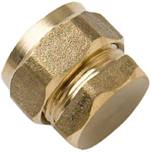 Merriway® BH01543 Brass Compression Fittings Stop End, 15mm