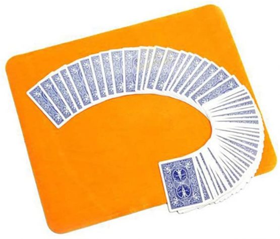 Enjoyer Performance Close-Up Pad Magic Poker Card Mat Magician Mat Pad Coin Magic Gimmicks Accessories,16" ×11-3/4" (Blue)