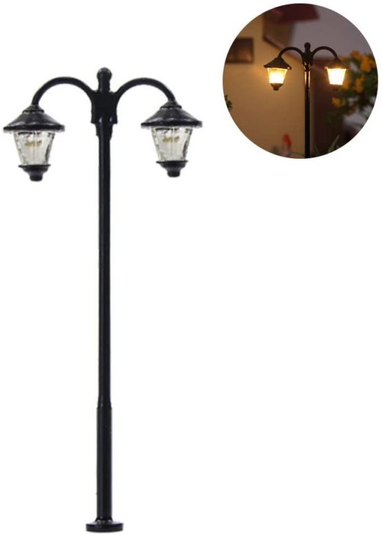 Evemodel LYM18 10pcs Model Railway Led Lamppost Lamps Street Lgihts HO Scale 6cm 12V New - Image 2