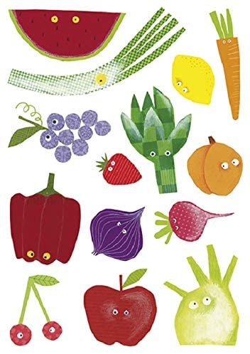 Maildor AE030O -STICKERS Baby, Pack of 6 sheets, Size: 14.8 x 21 cm, From 2 years, FRUITS AND VEGETABLES (87 stickers) - Image 2
