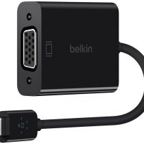 Belkin F2CU037btBLK USB-C to VGA Adapter (USB-IF Certified, Compatible with MacBook, MacBook Pro), Black