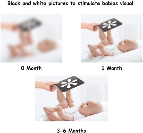 tumama High Contrast Black and White Baby Flash Cards,Toddler Baby Flash Card with Animals Fruit Shape Letter Alphabet Number Flash Cards,Newborn Activity Toys Gift for BabyToddler,Infants - Image 3
