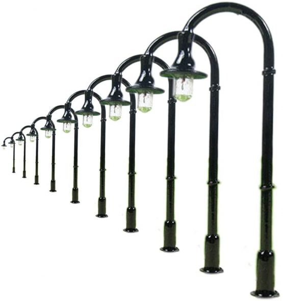 Evemodel L005 10pcs Model Trains Lamppost lamp HO N 5cm LED 12v street light
