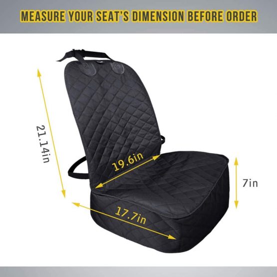 Vailge Front Seat Cover for Dogs, 100% Waterproof Dog Seat Cover, Nonslip Scratch Proof Dog Front Seat Cover for Pets, Washable Pet Front Seat Cover for Trucks, Cars, SUV, Black, One Size - Image 2