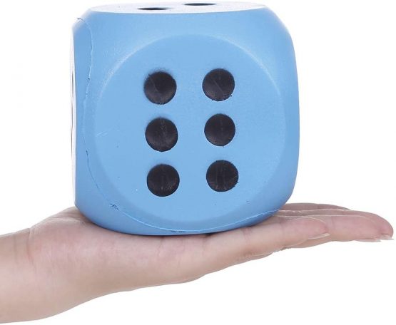 Anboor Squishies Dice Jumbo Slow Rising Scented Super Soft Squeeze Squishy Toys Stress Relief Gift Collection (Blue, 9.5cm) - Image 3