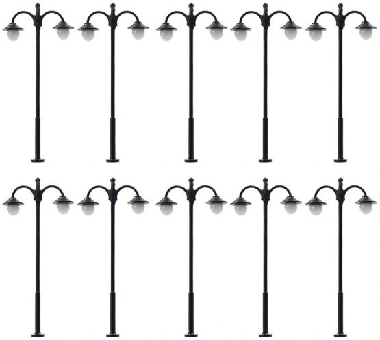 LYM17 10 pcs Model Railway Led Lamppost Lamps Street Lights N Scale 4.5cm 12V New