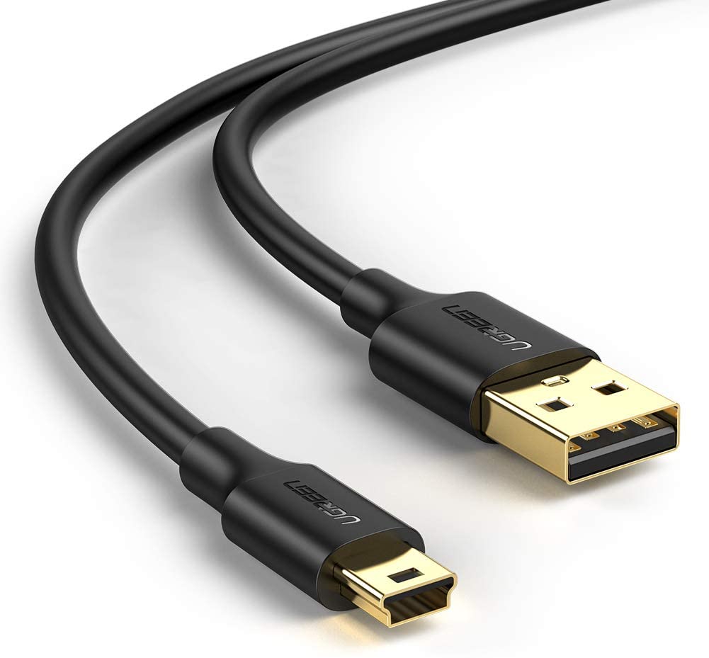 UGREEN 10 FT USB 2.0 Cable - Mini B Compatible with Garmin Nuvi GPS, Dash Cam, Camera, PS3 Controller, Hard Drive, GoPro Hero 3+, PDA