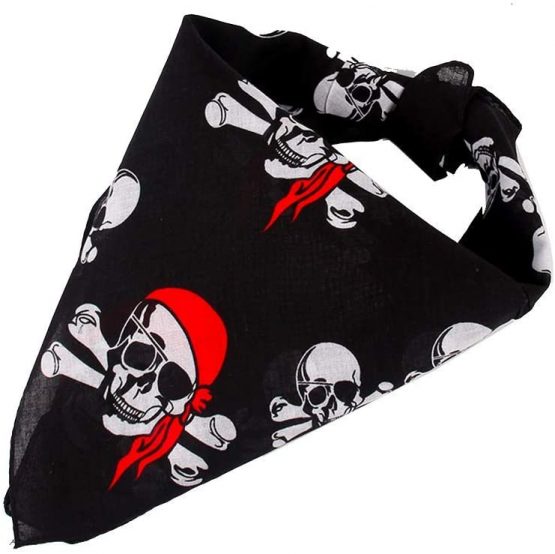 Beyond Dreams Set of 14 bandanas with pirate motif, headscarf, mouth guard, nose protection, pirate bandana, skull motif