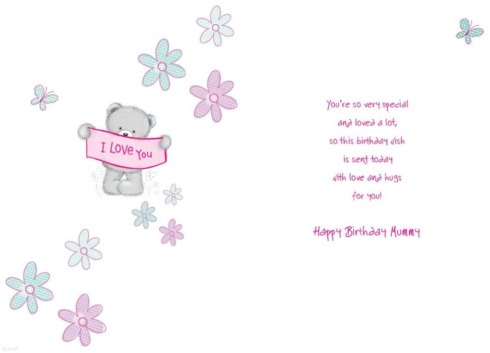 Piccadilly Greetings Group Ltd Happy Birthday Mummy Greeting Card - Large 9 x 6.25 Inches,Pink, 9 x 6 inches - Image 2