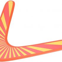 Boomerang Wooden Orange Throwback V Shaped Boomerang Flying Disc Throw Catch for Children Kids Outdoor Games Sports Gift Toy