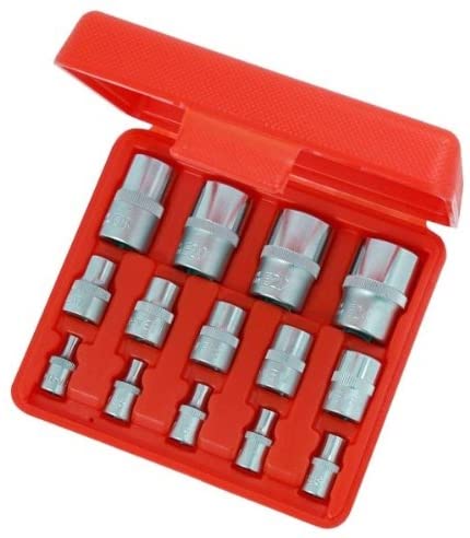 14 Piece Star ' E ' Socket Set in CASE, Variety Pack - Image 2