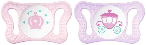 Chicco Physio Micrò – Pack of 2 Silicone Dummies Newborn 0 – 2 Months Random Models, Pink - Image 3