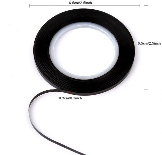 AIEX Chart Tape Whiteboard Gridding Graphic Tape Black 3mm Width Self Adehesive Tapes for School, Office and Home (10 pcs) - Image 2