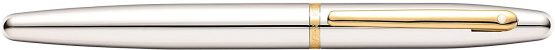 Sheaffer VFM - Refillable rollerball pen, polished chrome finish, gold tone trim - Image 3