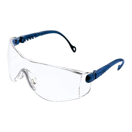 Honeywell 1000018 Op-Tema Safety Eyewear Blue Frame with Clear Anti-Scratch Lens