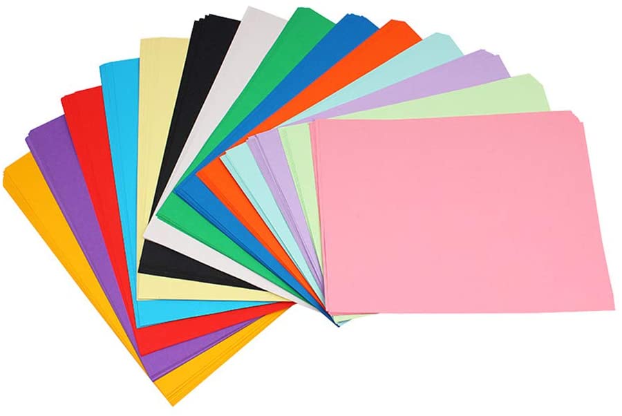 100 Sheets Double Sided A4 Paper, 10 Colour Craft Paper 100GSM for Arts