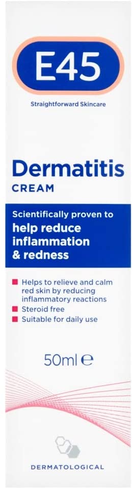 E45 Dermatitis Cream 50 ml to Treat Symptoms of Dermatitis or Eczema, Relieve Itching and Reduce Inflammation and Redness