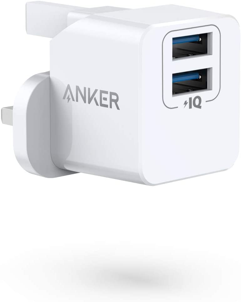 USB Plug, Anker PowerPort mini Dual Port USB Charger, Compact Wall Charger Cube, For iPhone 15/14/13/12/11 Pro Max