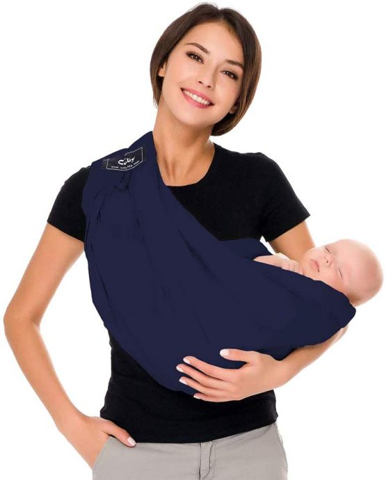 Cuby Baby Carrier Baby Slings for Newborns and Breastfeeding (Blue)
