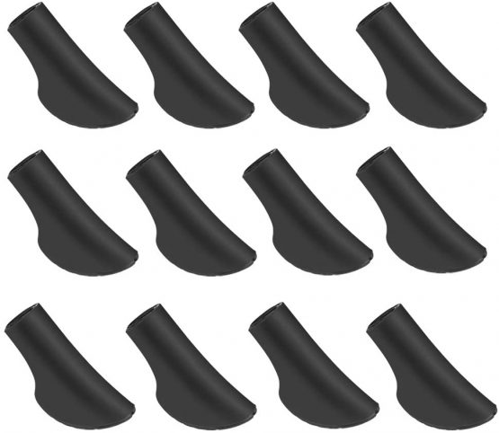 Lolypot Nordic Walking Pole Trekking Pole Tip Protectors 12 pieces / 6 pair Rubber Pads Buffer Replacement Tips End for Hiking Stick