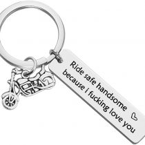 Biker Gift Ride Safe Keychain Motocycle Keychain Gift for Biker Dad Gift Valentines Day Christmas Gifts Relationship Gifts Funny Keychain for Boyfriend Husband