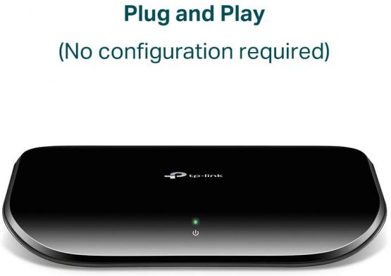 TP-Link TL-SG1005D, 5 Port Gigabit Ethernet Network Switch, Ethernet Splitter, Hub, Desktop and Wall-Mounting, Plastic Case, Plug and Play, Energy-Saving, Black - Image 4