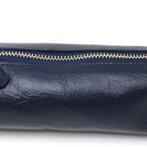 Artway 2302883 Indigo Doodle Soft Leather Pencil Case - Navy Blue Leather Pencil Case - 20cm Long