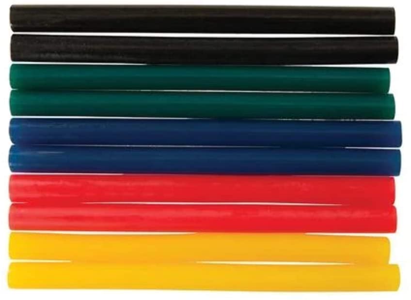 Silverline Tools 476310 Coloured Mini Glue Sticks 10pk 7.2 x 100mm, Multicoloured - Image 2