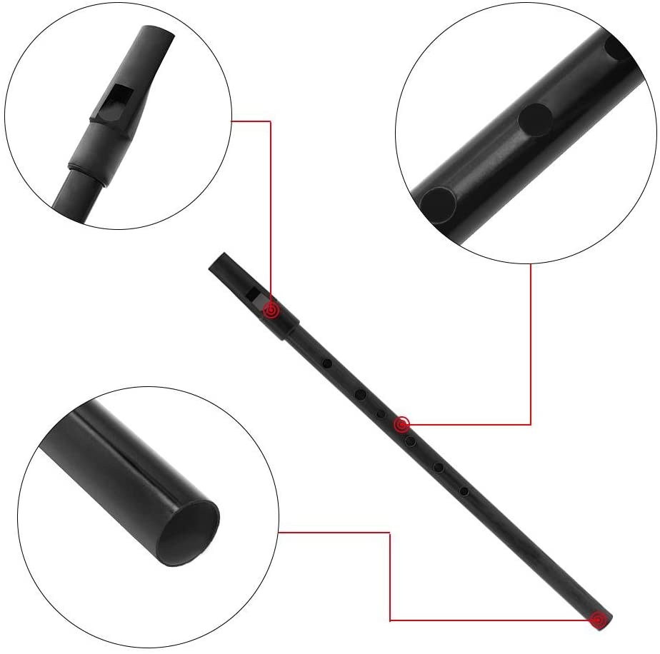 Alomejor Irish Whistle D Whistle Multi-color Copper Traditional Tin Whistle D Key Blowing Instrument(Black) - Image 4
