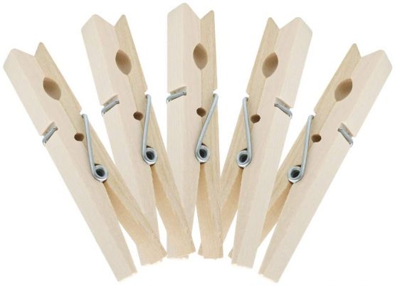 jijAcraft 7.2CM Wooden Craft Clips for Photos,100Pcs Wooden Clips Clothespins Photo Craft Pegs for DIY Crafts