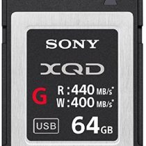 Sony 64GB XQD Flash Memory Card - High Speed G Series ( Read 440MB/s and Write 400MB/s) - QDG64E, Black, Silver