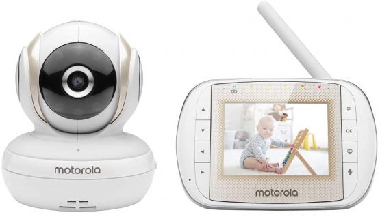 Motorola MBP30A Video Baby Monitor with 3" Handheld Parent Unit and Remote Pan Scan