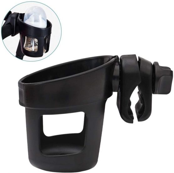 Stroller Cup Holder,Adjustable Universal Pushchair Cup Holder,360 Degrees Rotation,Bottle Holder for Stroller, Drink and Coffee,Suitable for Strollers and Bicycles