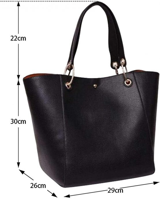 Pahajim PU Leather Waterproof Handbag Large Fashion Tote Bag for Women Practical and Wear-Resistant Shoulderbag Suitable for Shopping, Traveling, and Work - Image 3