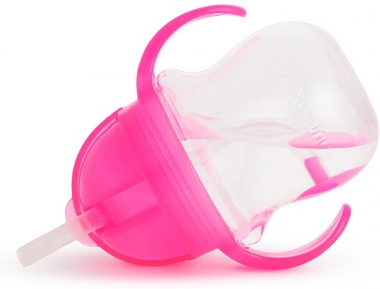 Munchkin Click Lock Tip and Sip Weighted Flexi Straw Trainer Cup (7 oz/207 ml, Pink) - Image 4