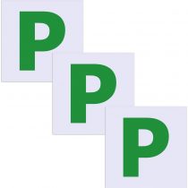 SMALUCK Fully Magnetic Green P Plates 3 Pack, Upgraded Extra Strong Stick On P Sticker for Car