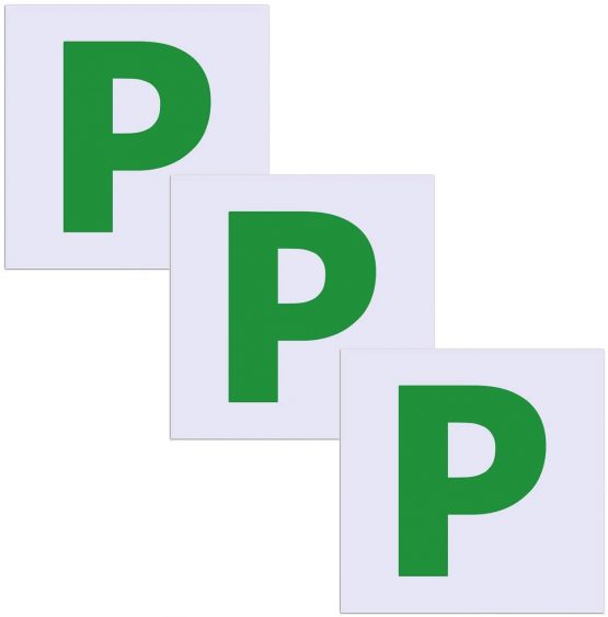 SMALUCK Fully Magnetic Green P Plates 3 Pack, Upgraded Extra Strong Stick On P Sticker for Car