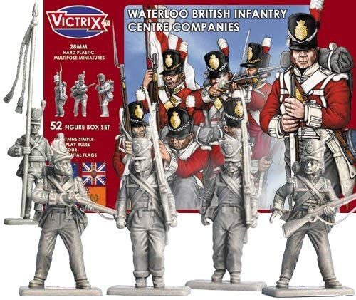 Victrix VX0001 - Waterloo British Infantry Centre Companies - 52 Figure Box Set with Flags - 28mm Plastic Miniatures Napoleonic - Image 4