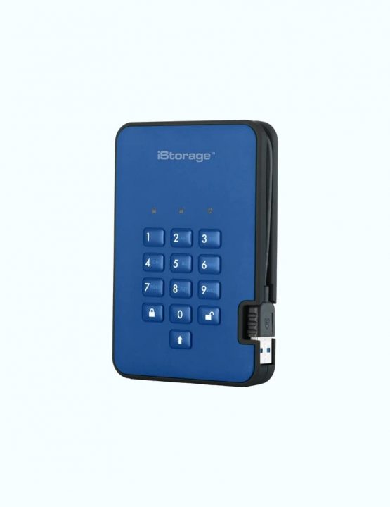 iStorage diskAshur2 HDD 1 TB - Secure Portable Hard Drive - Password Protected, Dust/Water-Resistant, Hardware Encryption IS-DA2-256-1000-BE - Image 4