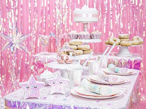 PartyDeco Door Curtain Tinsel Iridescent 90 x 250 cm, W 35.4" x L 98.4" (1 Panels) - Image 3