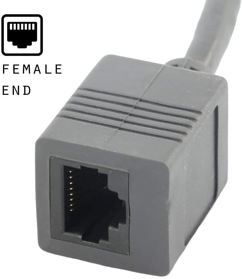 rhinocables CAT 5 Ethernet RJ45 Extension Cable CAT5e LAN Gigabit Network Internet Extender Male to Female Patch Cord Connector (Pack of 1 - Image 3