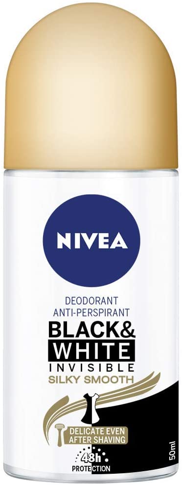 Nivea (Black & White Invisible Silky Smooth) Deodorant - 6 x 50ml (Total 300 ml.), 50 ml (Pack of 6) - Image 2